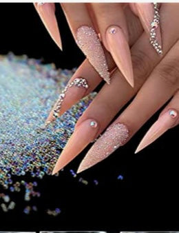 Nails - AB Iridescent Caviar Beads Nail Art